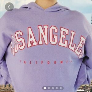 ZARA Women Sweatshirt
Hoodie, Text On front CALIFORNIA Lilac size S